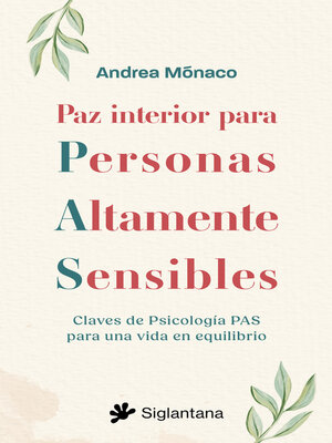 cover image of Paz interior para Personas Altamente Sensibles